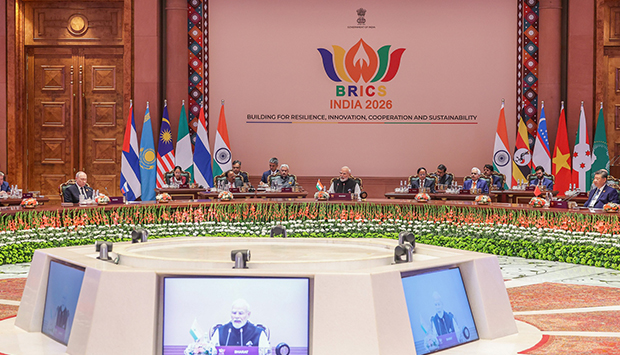 L&iacute;deres dos BRICS reunidos em Nova Deli
