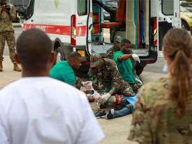 Profissionais militares da sa&uacute;de de Angola e dos EUA - DR