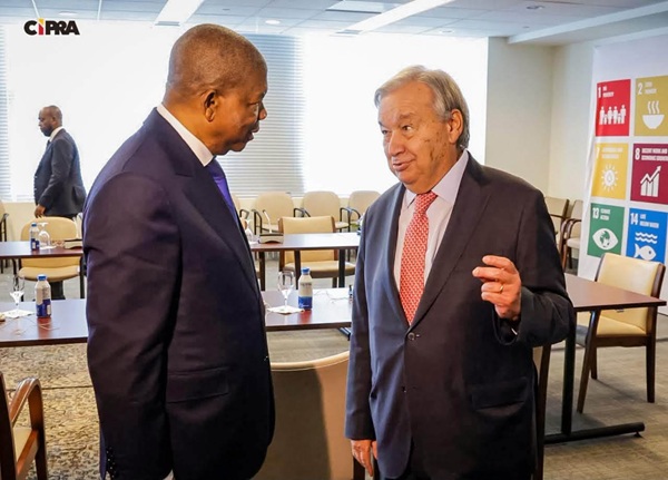 Presidente da Rep&uacute;blica, Jo&atilde;o Louren&ccedil;o, manteve um encontro com o Secret&aacute;rio-Geral da ONU, Ant&oacute;nio Guterres, em Nova Iorque