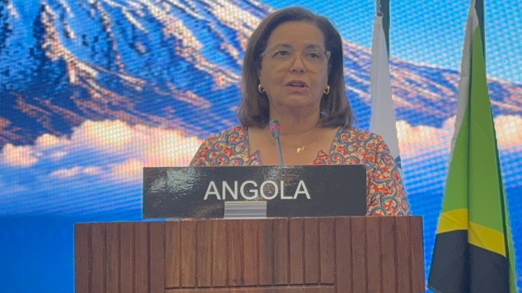 Deputada &agrave; Assembleia Nacional, Idalina Valente, quando falava na 153&ordf; Assembleia da Uni&atilde;o Interparlamentar (UIP), em Arusha (Tanz&acirc;nia)