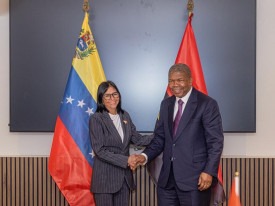 Presidente da Rep&uacute;blica, Jo&atilde;o Louren&ccedil;o, abordou com a Presidente Interina da Venezuela, Delcy Rodr&iacute;guez, coopera&ccedil;&atilde;o bilateral - DR