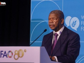 Presidente da Rep&uacute;blica, Jo&atilde;o Louren&ccedil;o, discursa na abertura do F&oacute;rum Mundial da Alimenta&ccedil;&atilde;o 2026, promovido pela FAO - CIPRA