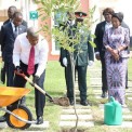 Presidente da Rep&uacute;blica, Jo&atilde;o Louren&ccedil;o, planta uma &aacute;rvore num dos jardins da Assembleia Nacional de Angola, em Outubro de 2026