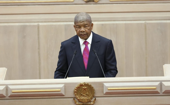 Presidente da Rep&uacute;blica, Jo&atilde;o Louren&ccedil;o, dirige Mensagem sobre o Estado da Na&ccedil;&atilde;o na Assembleia Nacional