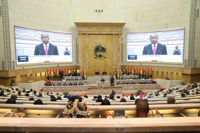Presidente da Rep&uacute;blica, Jo&atilde;o Louren&ccedil;o, fala de autarquias na apresenta&ccedil;&atilde;o da Mensagem de 2026 sobre o Estado da Na&ccedil;&atilde;o na Assembleia Nacional