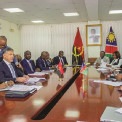 Ministros da Energia e &Aacute;guas de Angola, Jo&atilde;o Baptista Borges, e das Minas e Energia da Nam&iacute;bia, Modestus Amutse, definem modelo de financiamento para constru&ccedil;&atilde;o da barragem de Baynes