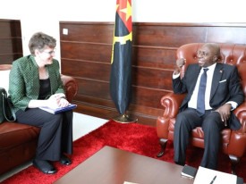 Ministro das Rela&ccedil;&otilde;es Exteriores, T&eacute;te Ant&oacute;nio, recebe Encarregada de Neg&oacute;cios dos EUA em Angola, Shannon Nagy Cazeau - MIREX