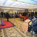 Presidente da Rep&uacute;blica, Jo&atilde;o Louren&ccedil;o, na Confer&ecirc;ncia de Imprensa conjunta com a hom&oacute;loga da Nam&iacute;bia, Netumbo Nandi-Ndaitwah