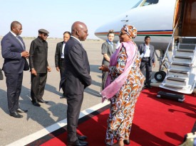 Presidente da Nam&iacute;bia, Netumbo Nandi-Ndaitwah, termina visita de Estado de tr&ecirc;s dias a Angola - MIREX