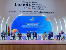 Ministro das Rela&ccedil;&otilde;es Exteriores, T&eacute;te Ant&oacute;nio, discursa no Di&aacute;logo Inter-geracional de Alto N&iacute;vel, na quarta edi&ccedil;&atilde;o da Bienal de Luanda - MIREX
