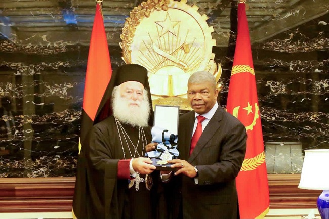 Presidente da Rep&uacute;blica, Jo&atilde;o Louren&ccedil;o, recebeu em audi&ecirc;ncia o Patriarca Teodoro II, l&iacute;der da Igreja Ortodoxa Grega de Alexandria (Egipto)